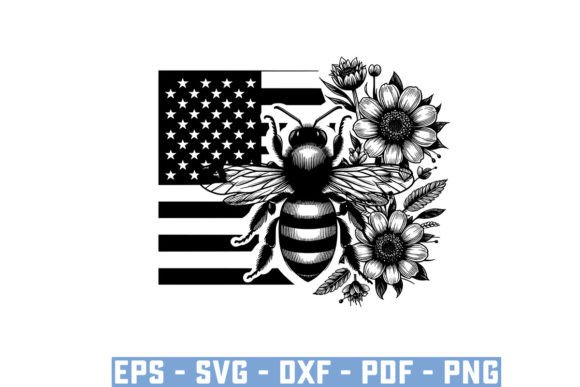 Download Gift Bee with Flowers Funny Vector Files - Vector files Collection