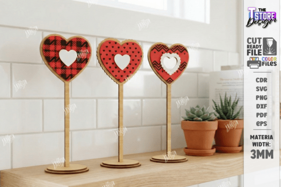 Download Love Table Decor Stand Laser Cut Kit SVG - Laser cut kit Collection