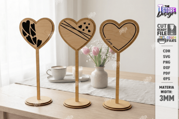 Download Love Table Decor Stand Laser Cut Kit SVG - Premium Resources