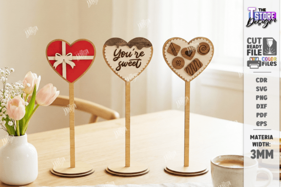 Download Love Table Decor Stand Laser Cut Kit SVG - Laser cut kit Collection