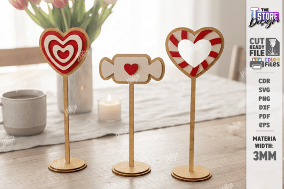Download Love Table Decor Stand Laser Cut Kit SVG - Laser cut kit Collection