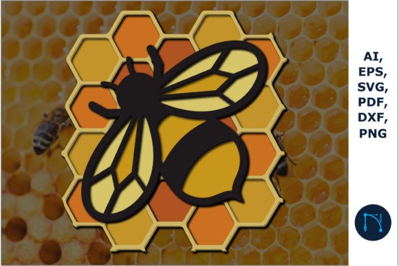 Download 3d Multi-Layered Bee SVG, Dxf Cut Files - Dxf Collection