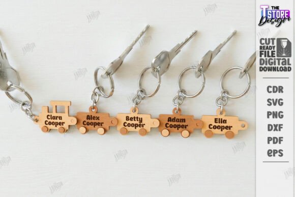 Download Family Name Keychains Laser Cut Kit |CNC - Laser cut kit Collection
