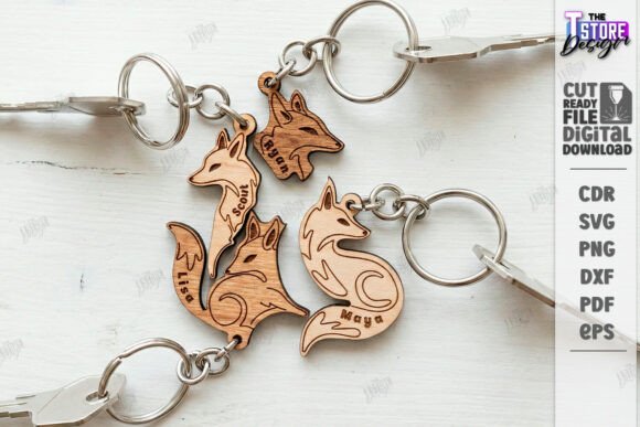 Download Family Name Keychains Laser Cut Kit |CNC - Laser cut kit Collection