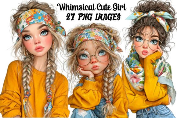 Download Whimsical Cute Girl Clipart - Whimsical Collection