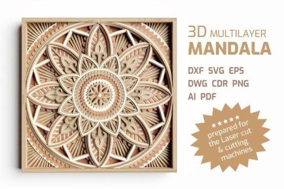 Download 3d Layered MANDALA. Shadow Box. SVG DFX - Dfx Collection